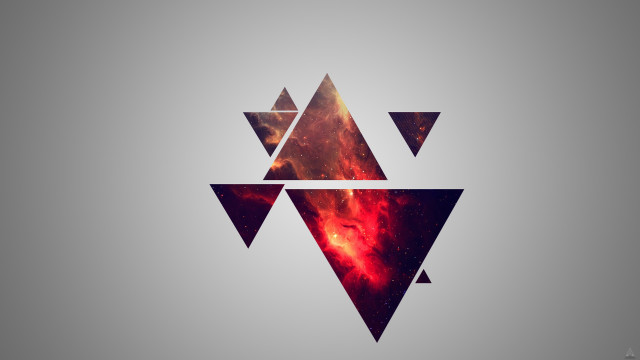 Triangle star red blue middle free wallpaper for desktop - medium preview image
