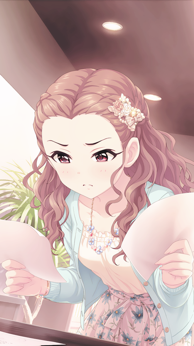 Girl long hair holding paper #2 free wallpaper for mobile - medium preview image