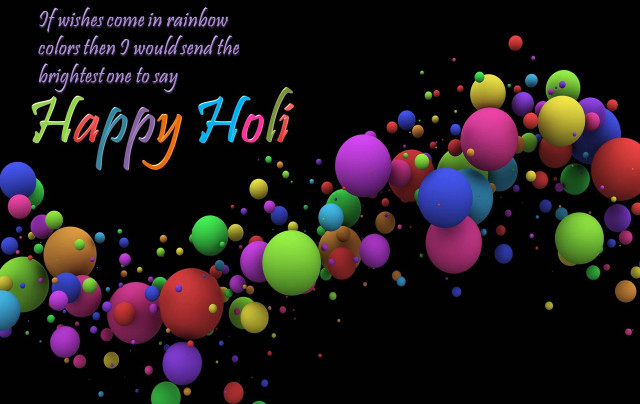 Colorful happy holi background black free wallpaper for desktop - medium preview image