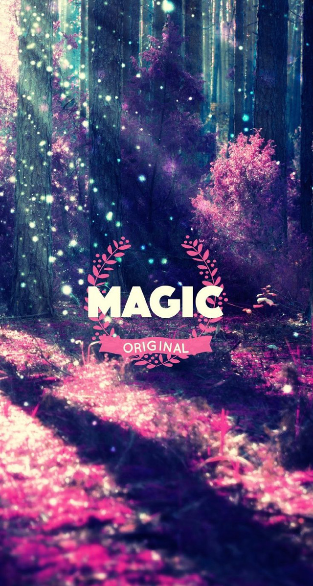 Forest purple light background magic free wallpaper for mobile - medium preview image