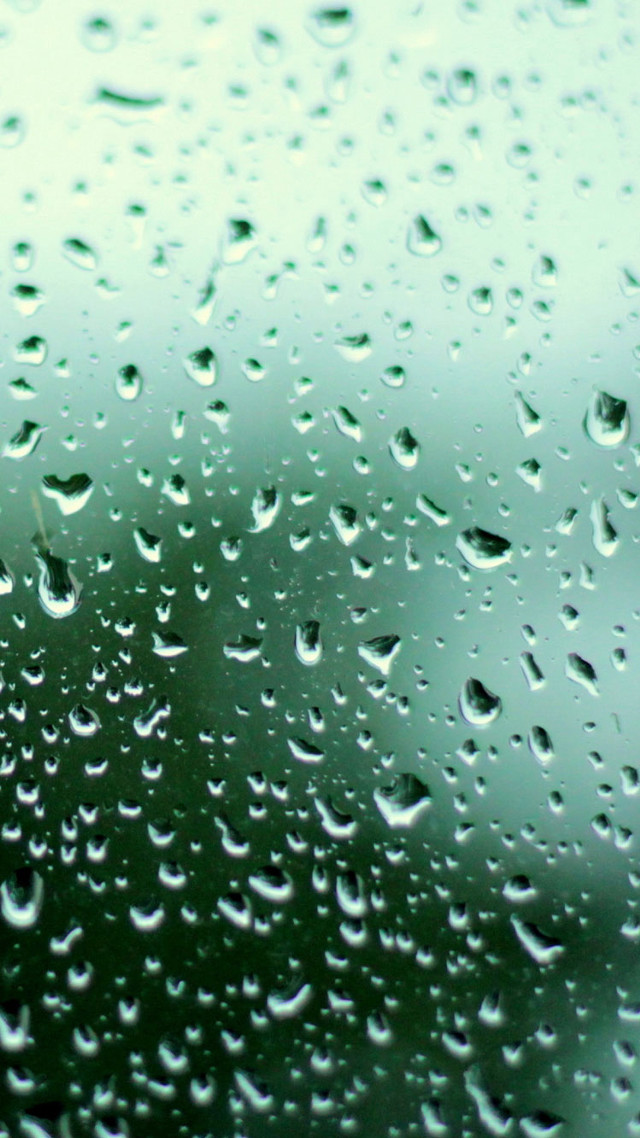 Rain covered window green sky free wallpaper for mobile - medium preview image