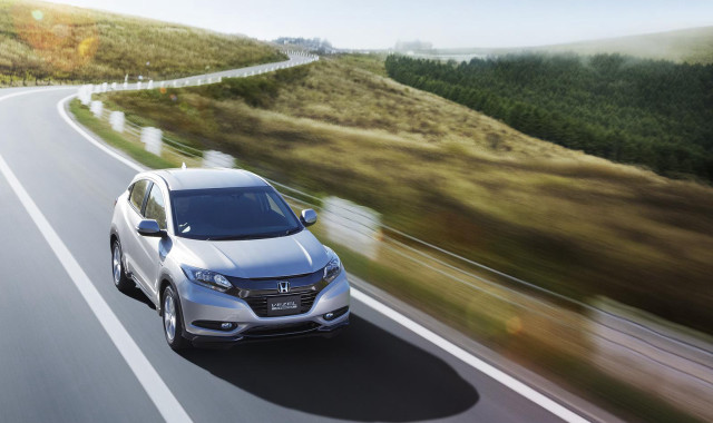 Silver car driving road forest #3 free wallpaper for desktop - medium preview image