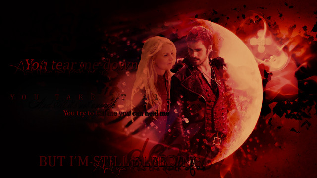 Man woman full moon message free wallpaper for desktop - medium preview image