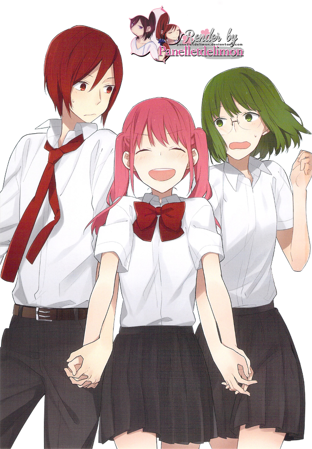 Anime girls red hair green #3 free wallpaper for mobile - medium preview image