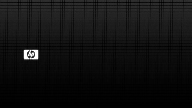 Black background white hp logo free wallpaper for desktop - medium preview image