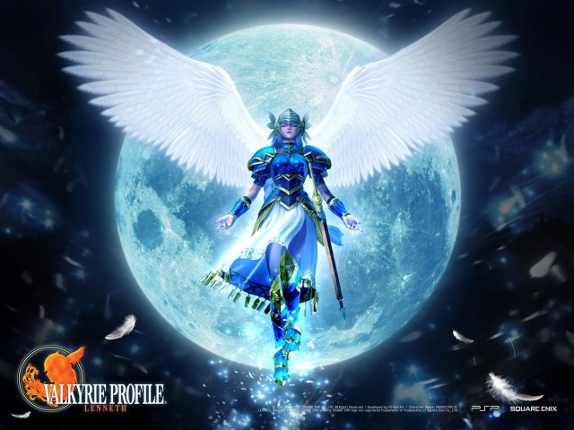 Woman wings full moon sword free wallpaper for desktop - medium preview image