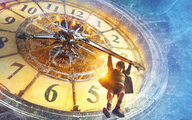 Woman dancing clock time hands free wallpaper for desktop - medium preview image