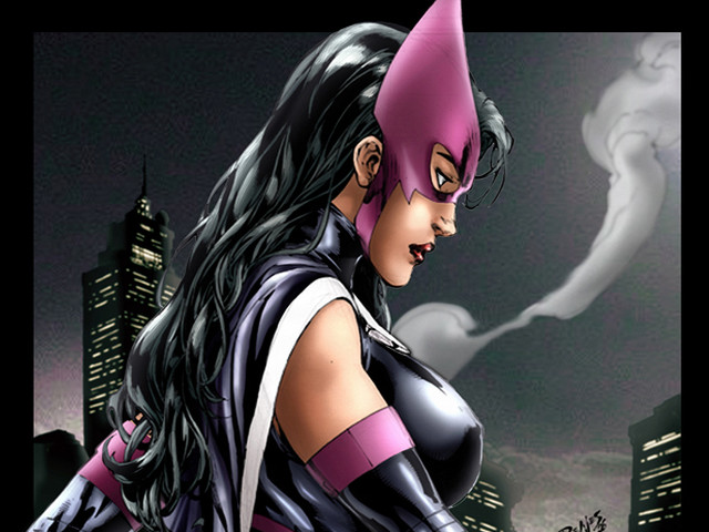 Woman cat suit city skyline free wallpaper for desktop - medium preview image