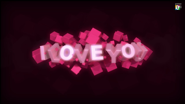 3d text effect i love free wallpaper for desktop - medium preview image