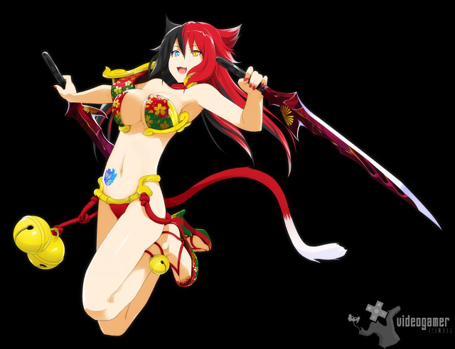 Woman bikini sword ball black free wallpaper for desktop - medium preview image