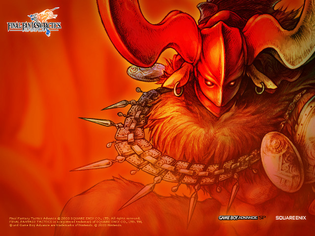 Red orange demon horns head free wallpaper for desktop - medium preview image