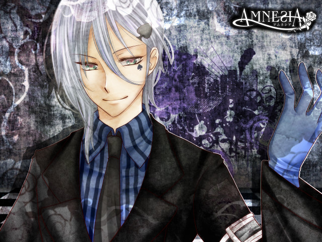 Silver hair man formal green free wallpaper for desktop - medium preview image