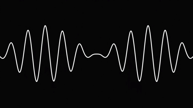 Black background white sound line free wallpaper for desktop - medium preview image