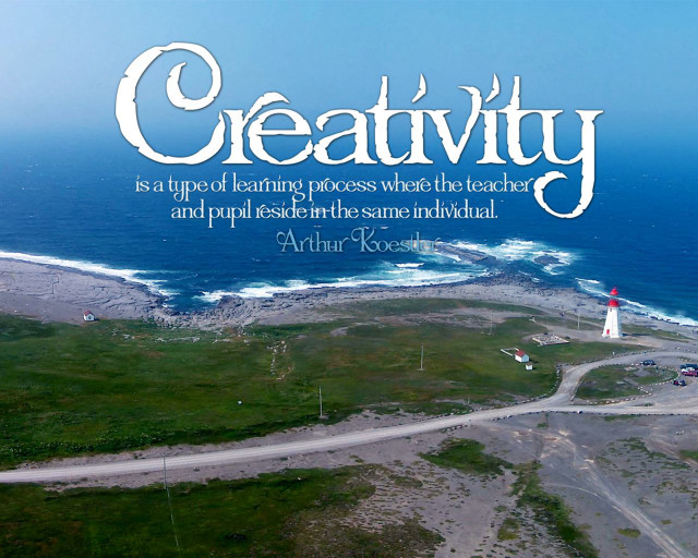 Lighthouse hill creativity quote ocean free wallpaper for desktop - medium preview image
