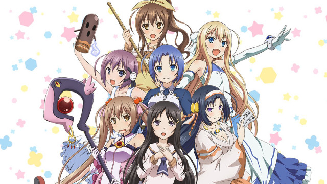 Anime girls stars white background free wallpaper for desktop - medium preview image