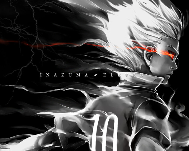 Anime red eyes lightning background free wallpaper for desktop - medium preview image