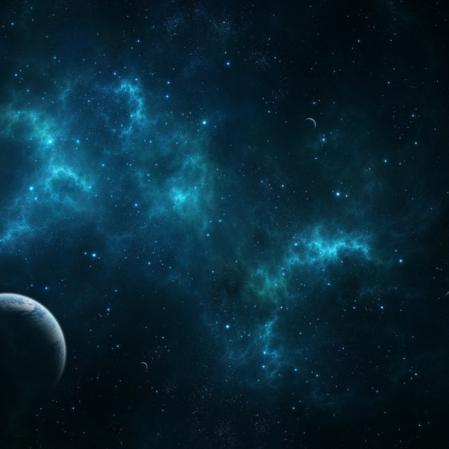 Space scene planet stars distant free wallpaper for tablet - medium preview image