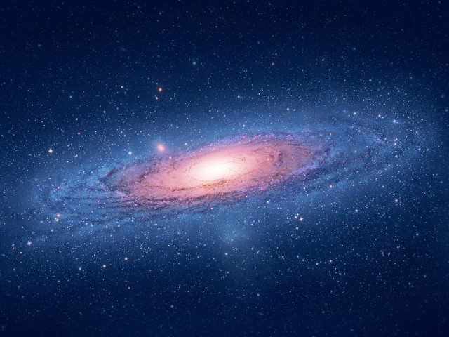 Colorful spiral galaxy stars bright free wallpaper for desktop - medium preview image