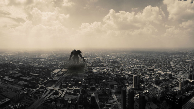 Man standing tall building city #2 free wallpaper for desktop - medium preview image