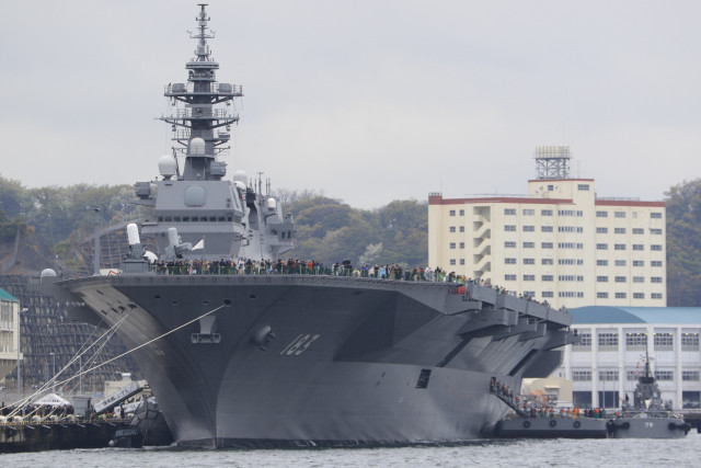 Large ship people dock buildings free wallpaper for desktop - medium preview image