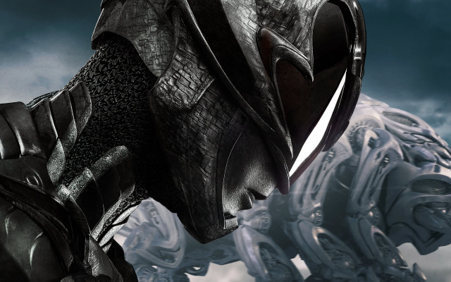 Futuristic creature helmet sword hand free wallpaper for desktop - medium preview image