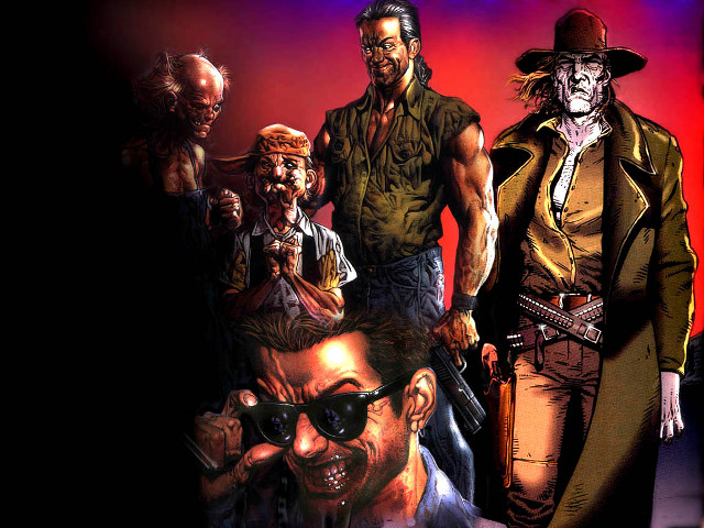 Group man hat sunglasses standing free wallpaper for desktop - medium preview image