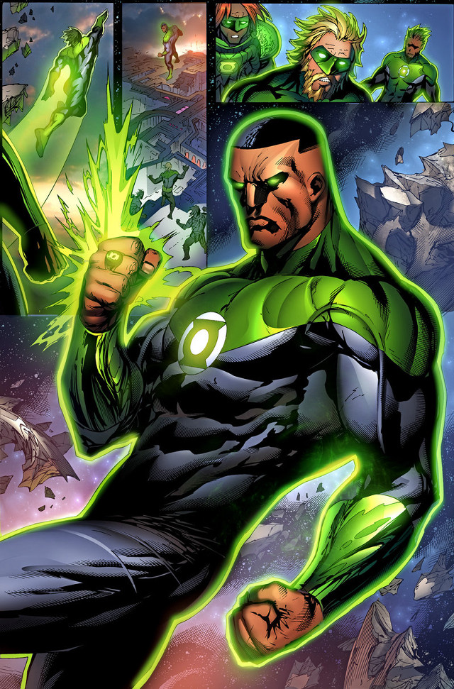 Green lantern comic page man free wallpaper for mobile - medium preview image