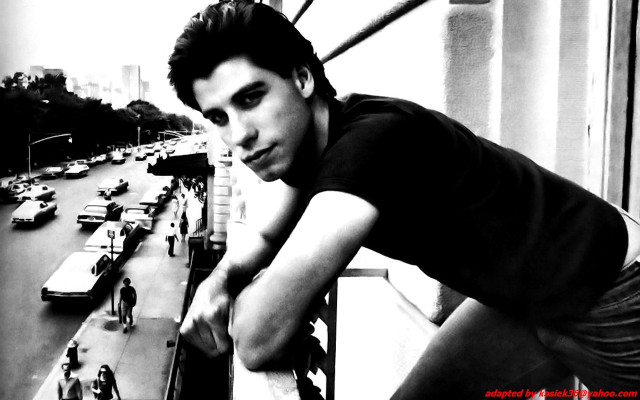 Man leaning railing window traffic free wallpaper for desktop - medium preview image