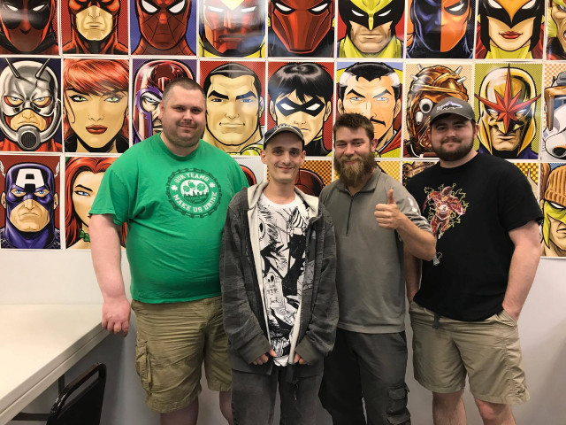 Comic masks group boys girls free wallpaper for desktop - medium preview image