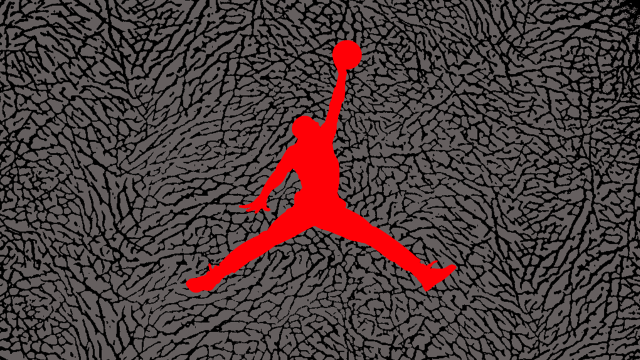 Red jordan logo black background #3 free wallpaper for desktop - medium preview image