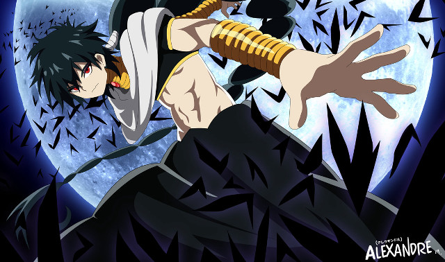 Man sword fullmoon night sky free wallpaper for desktop - medium preview image