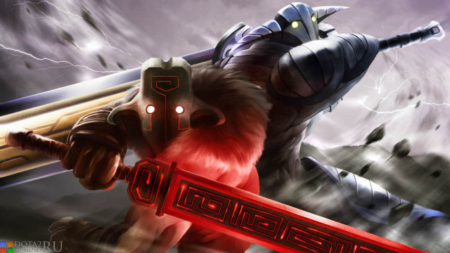 Cartoon character sword storm background free wallpaper for desktop - medium preview image