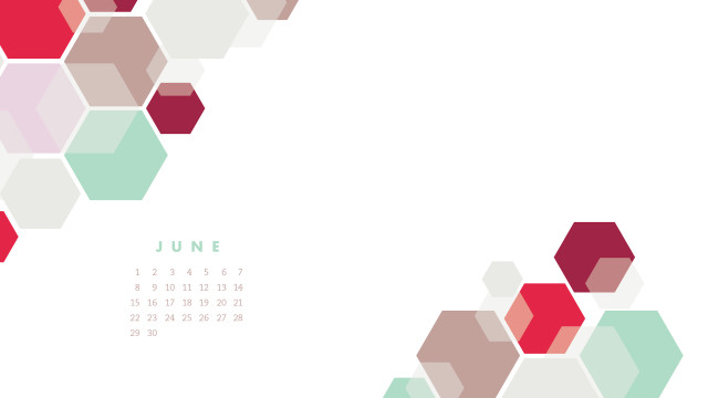 Calendar hexagonal pattern shapes design free wallpaper for desktop - medium preview image