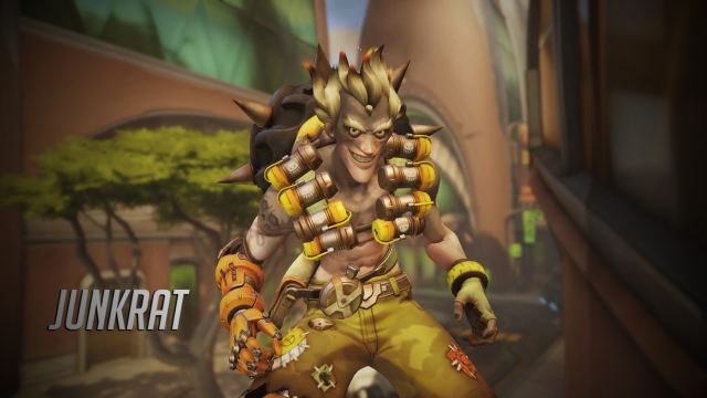 Junkrat city street building trees free wallpaper for desktop - medium preview image