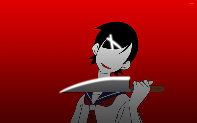 Cartoon character knife red background #2 free wallpaper for desktop - medium preview image