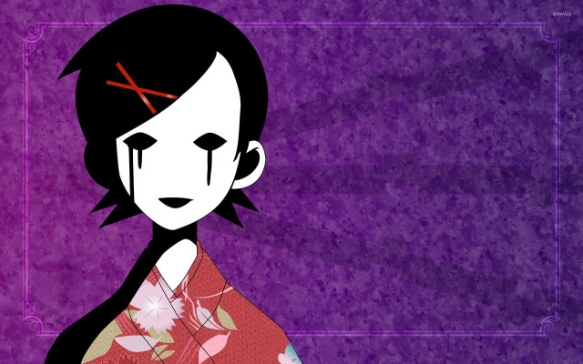 Woman cross purple background frame free wallpaper for desktop - medium preview image