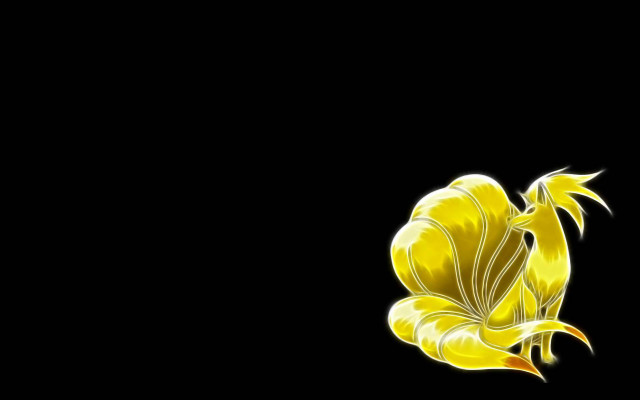 Yellow flower black background rococo free wallpaper for desktop - medium preview image
