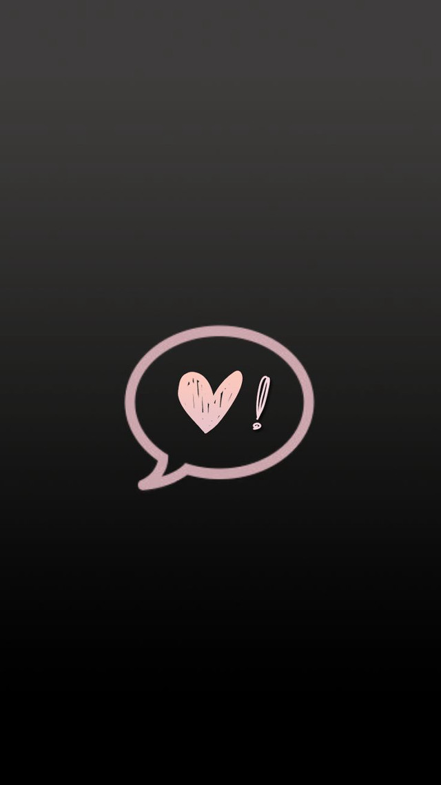Black pink heart speech love free wallpaper for mobile - medium preview image