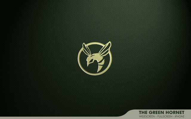 Green hornet gold emblem polka free wallpaper for desktop - medium preview image