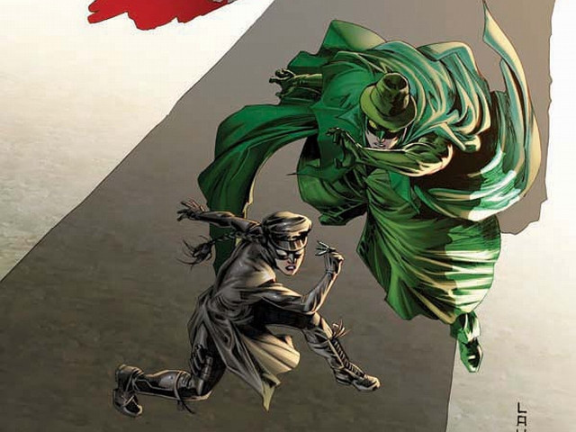 Comic battle woman man green free wallpaper for desktop - medium preview image