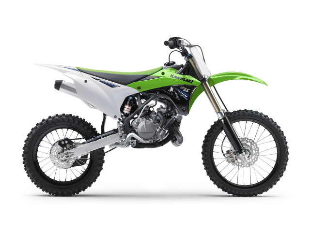 Green white dirtbike motorcycle graphics free wallpaper for desktop - medium preview image