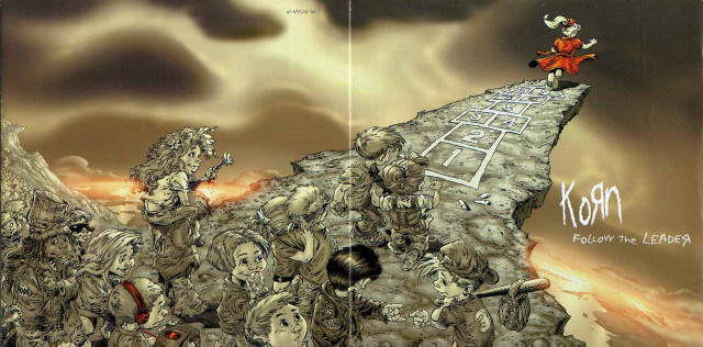 Cartoon man rock climbing ladder free wallpaper for desktop - medium preview image