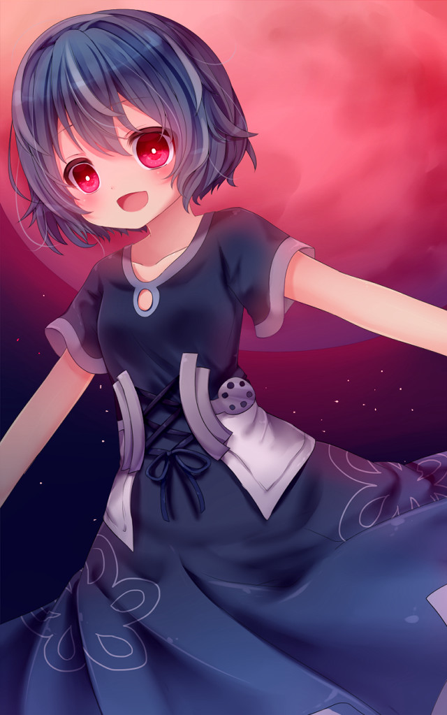 Girl dress red eyes cat free wallpaper for mobile - medium preview image