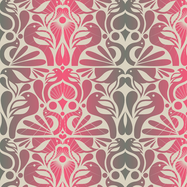 Pink grey pattern bird back free wallpaper for tablet - medium preview image
