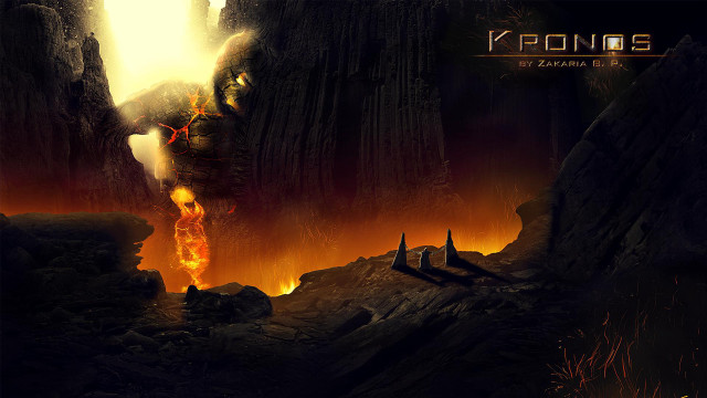 Demonic creature cave lava fire free wallpaper for desktop - medium preview image