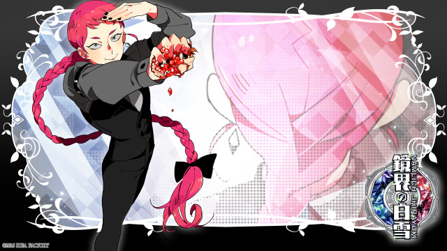 Woman pinkhair redobject blackshirt pinkribbon free wallpaper for desktop - medium preview image