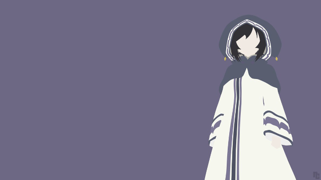 Woman white coat hood black free wallpaper for desktop - medium preview image