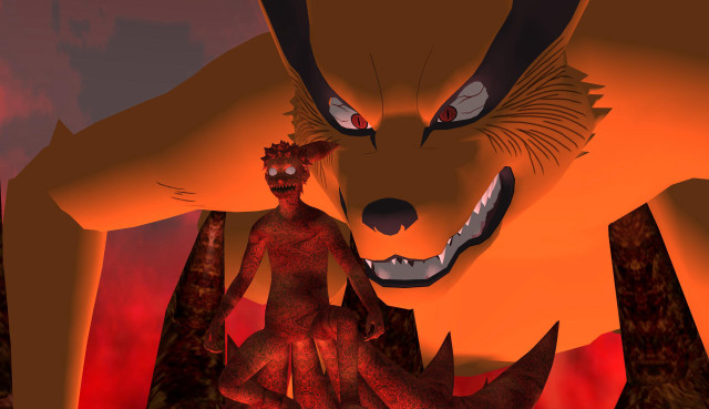 Demon woman orange wolf furry free wallpaper for desktop - medium preview image