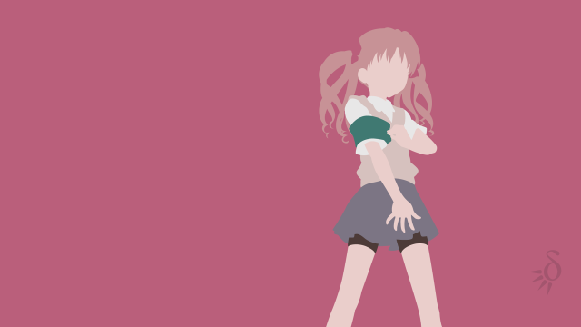 Girl pink background minimalist stand free wallpaper for desktop - medium preview image