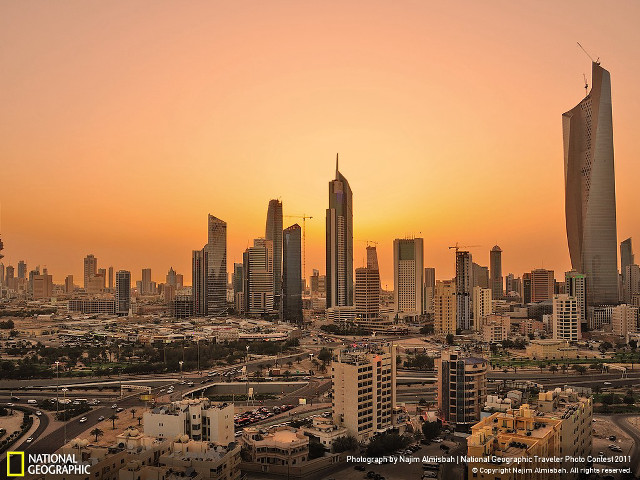 City skyline tall buildings sunset #3 free wallpaper for desktop - medium preview image